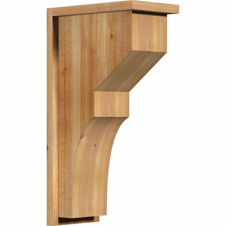 Ekena Millwork Monterey Rough Sawn Corbel w/Backplate, Western Red Cedar, 8"W x 14"D x 26"H COR08X14X26MON01RWR